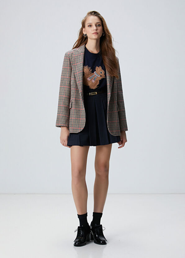 Network Lacivert Yün Karışımlı Kazak - 3