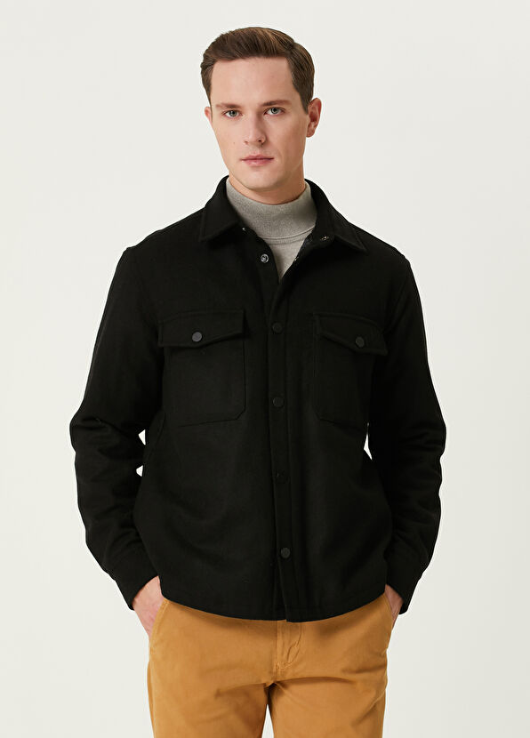 Beymen Club Black Wool Overshirt - 1