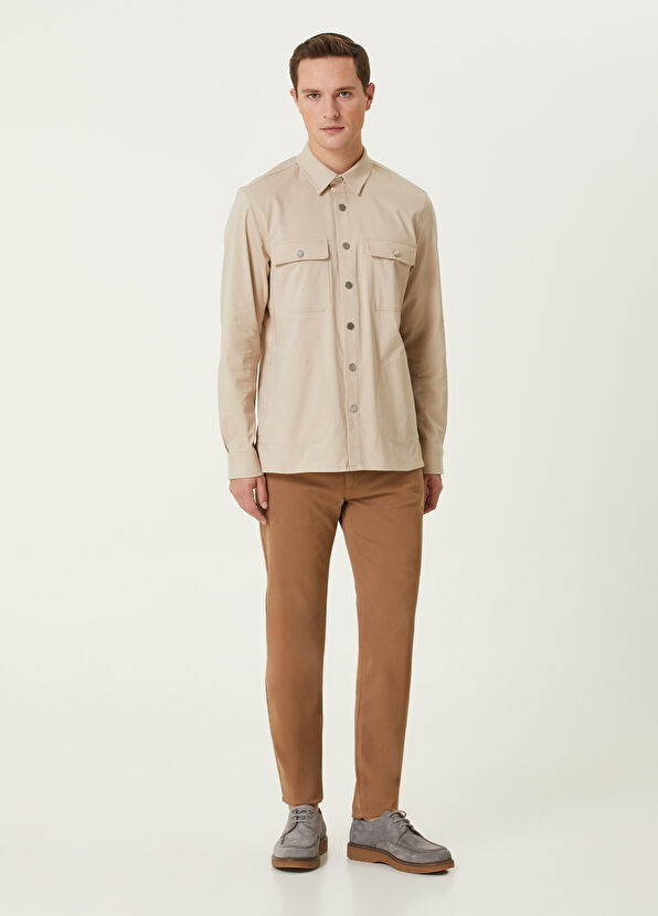 Beymen Club Beige Pocket Detailed Outer Shirt - 3