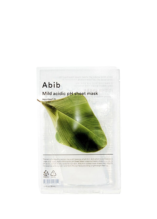 Abib Mild Acidic pH Sheet Mask Heartleaf Fit Yatıştırıcı Nemlendirici Yüz Maskesi 30 ml - 1