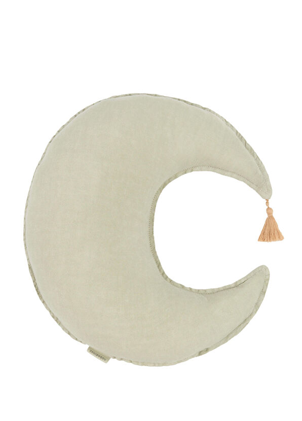 Nobodinoz Moon Green Matcha French Linen Baby Kids Pillow - 1