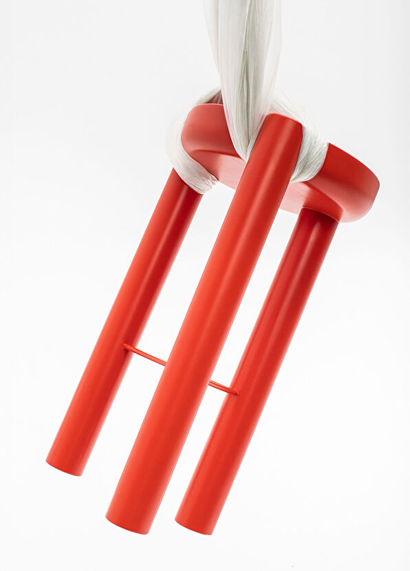 Yet Design Studio Pillar Red Bar Stool - 2