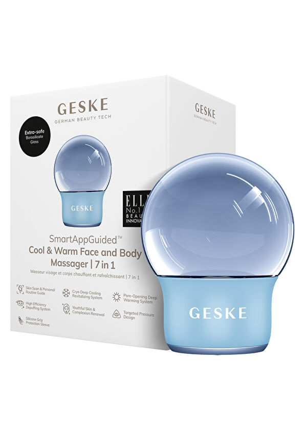 Geske Cool & Warm Face and Body Massager Mavi 7'si 1 Arada Serin ve Sıcak Yüz ve Vücut Masaj Aleti - 3
