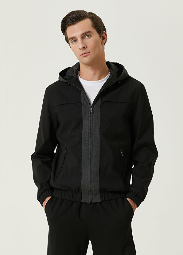 Beymen Club Black Hooded Knit Detailed Coat - 1