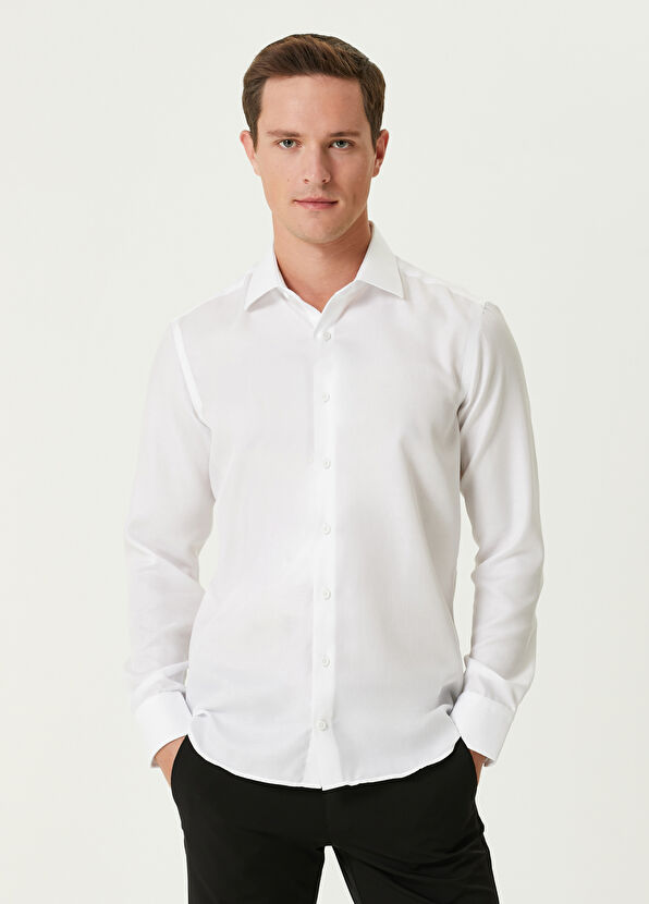 Slim Fit Non-Iron Organic Cotton Shirt Beymen Club Slim Fit Non-Iron Organic Cotton Shirt - 1