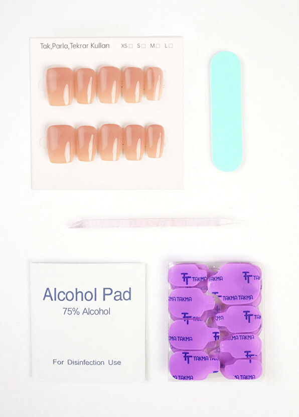 Don't Wear Don't Wear Tan Short Ballerina 10 Pcs Prosthetic False Nail KKBL1771 - 4