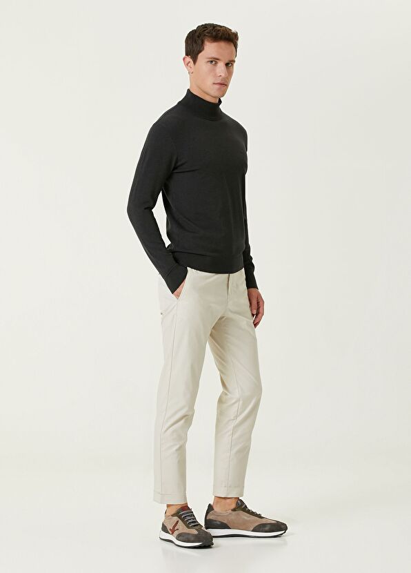 Beymen Club Antrasit Yarım Balıkçı Yaka Basic Kazak - 3