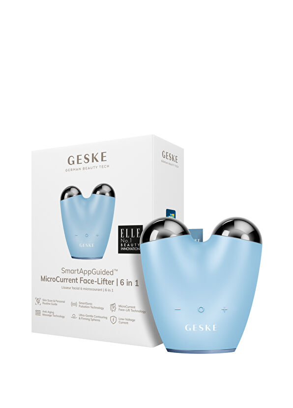 Geske  MicroCurrent Face Lifter Mavi Titreşimli Mikro Akım Yaşlanma Karşıtı Yüz ve Vücut Sıkılaştırma Cihazı - 2