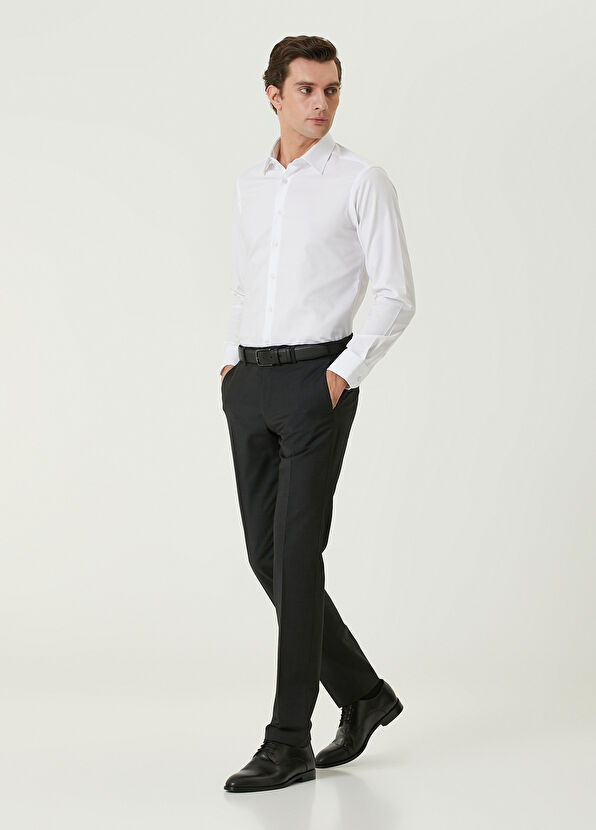 Beymen Club Slim Fit Beyaz Twill Non-Iron Gömlek - 3