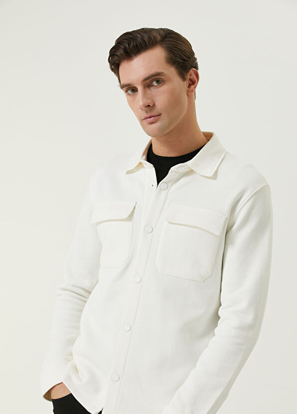 Beymen Club Ekru Jersey Dış Gömlek - 2