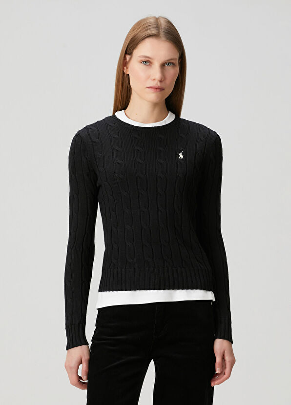 Siyah Saç Örgü Triko - Görsel 2