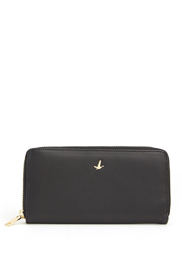 Beymen Club Siyah Logo Detaylı Kadın Deri Cüzdan - 1
