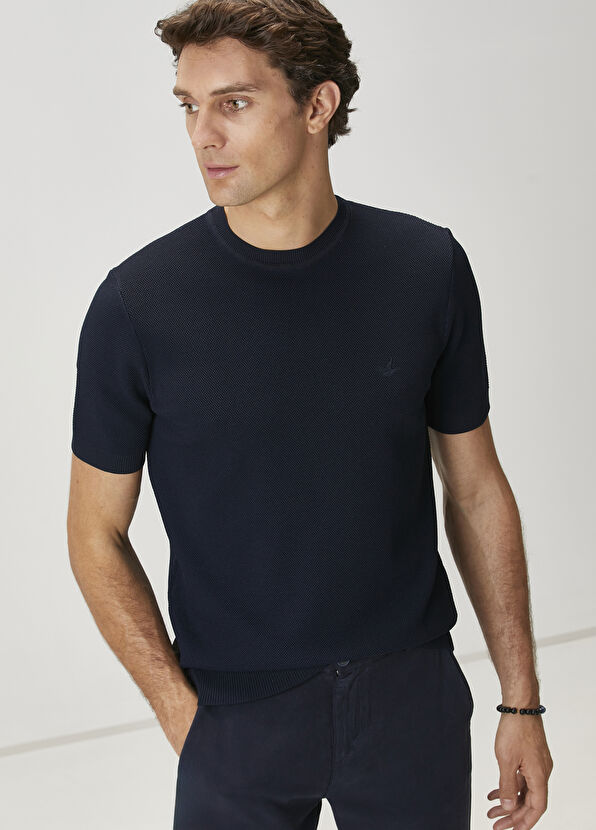 Beymen Club Lacivert Kısa Kollu Kazak - 2