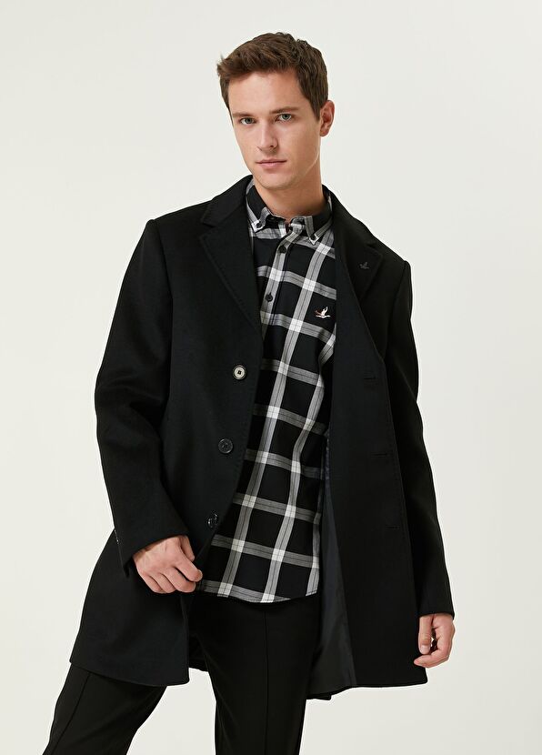 Beymen Club Black Woolen Cashmere Coat - 2