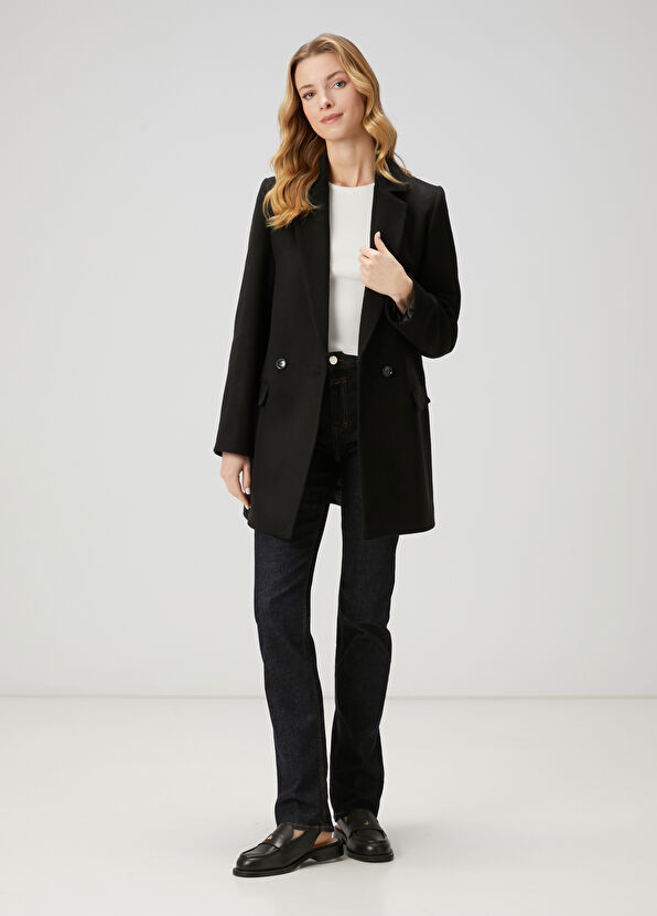 Beymen Club Black Double-Breasted Coat - 2