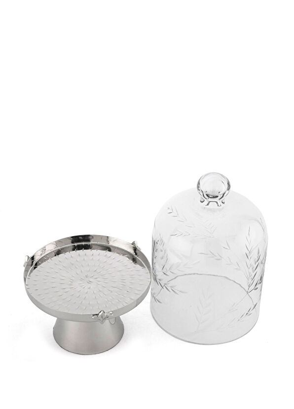 Mikasa Moor Gümüş Çelik Ayaklı Cam Kapaklı Mini Kurabiyelik Sunumluk - 2