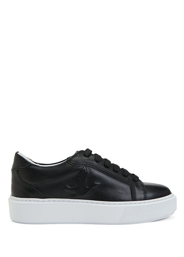Black Logo Women's Leather Sneakers Beymen Club Black Logo Women's Leather Sneakers - 1