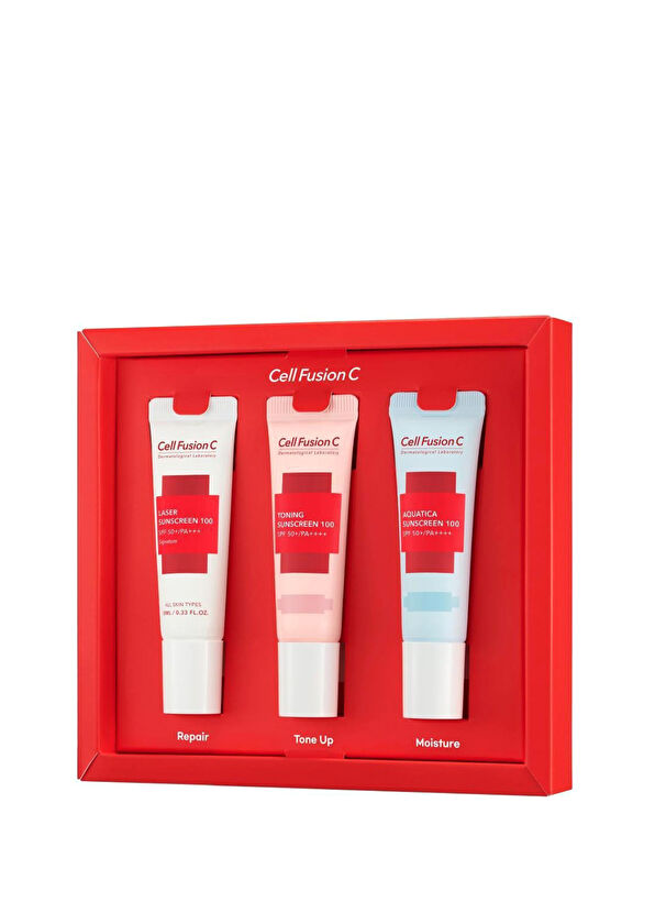 Cell Fusion C Sunscreen 100 SPF50+ 3'lü Güneş Kremi Seti 30 ml - 1