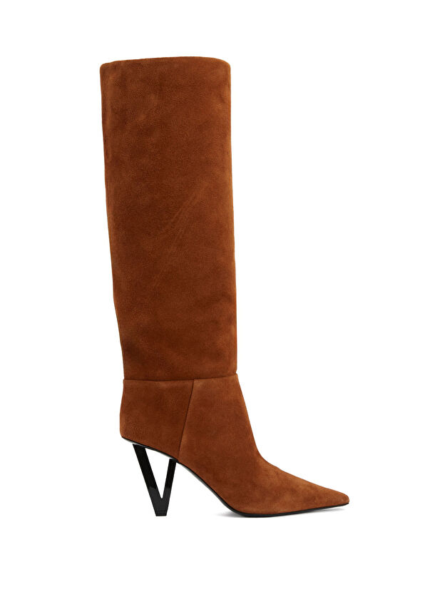 Versace Taba Kadın Süet Çizme - 1