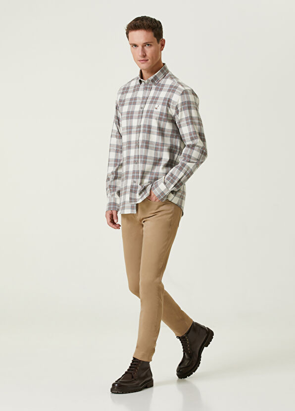 Beymen Club Comfort Fit Gri Ekose Desenli Gömlek - 3