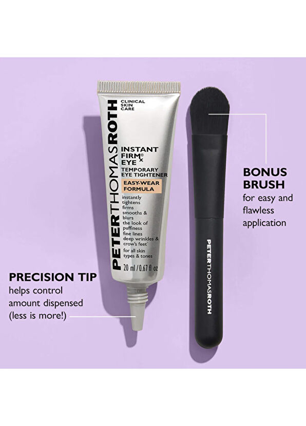 Peter Thomas Roth Instant FIRMx Eye Temporary Eye Tightener Easy-Wear Formula Yaşlanma Karşıtı Göz Kremi 20 ml + Fırça Seti - 2
