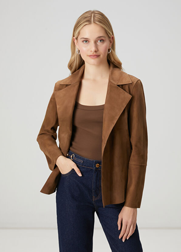 Beymen Club Kahverengi Süet Ceket - 1