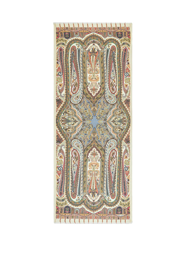 Etro Colorblocked Desenli Kadın Kaşmir Şal - 1