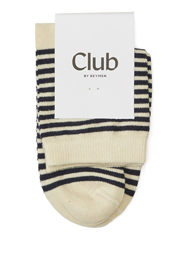 Beymen Club Navy Blue Striped Women's Socks - 1