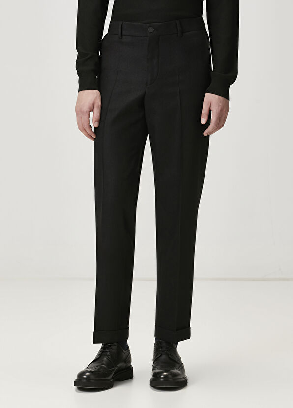 Beymen Club Siyah Klasik Kaşe Pantolon - 2