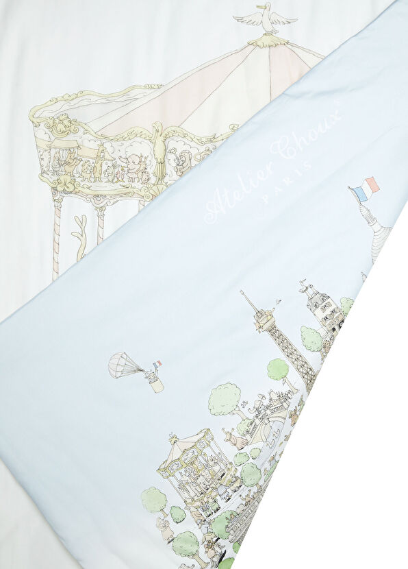 Atelier Choux Çok Renkli Carousel Baskılı Çift Taraflı Yorgan - 2