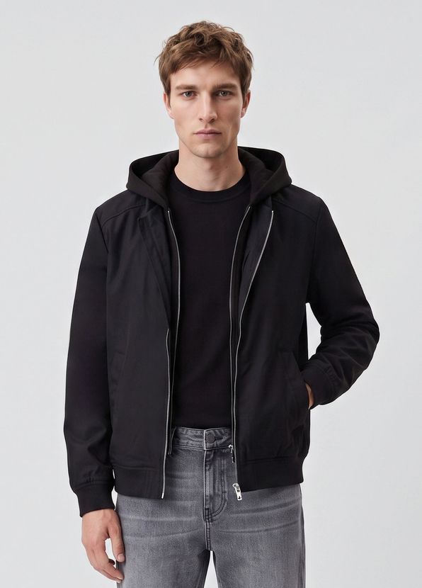 Beymen Club Black Coat with Detachable Hood - 2