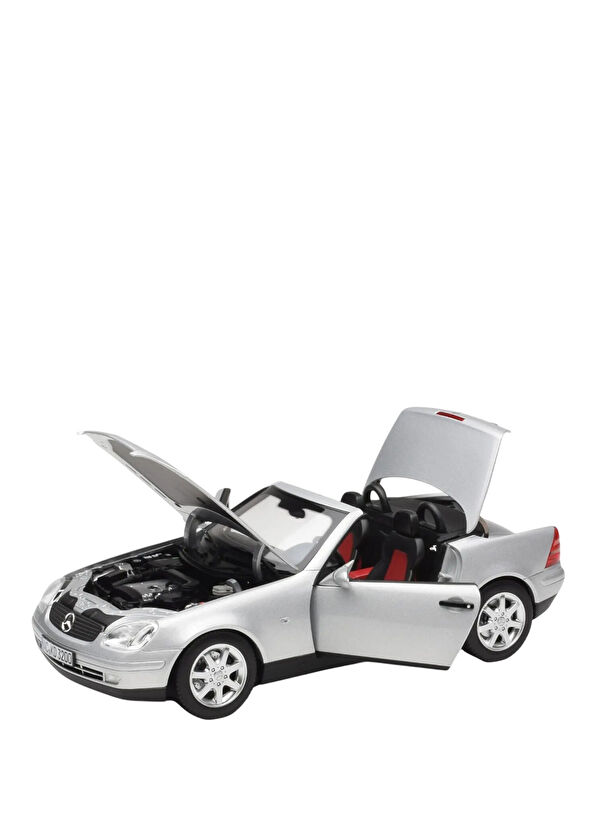 Norev 1:18 1996 Mercedes Benz SLK 350 Brillant Silver Model Car - 4