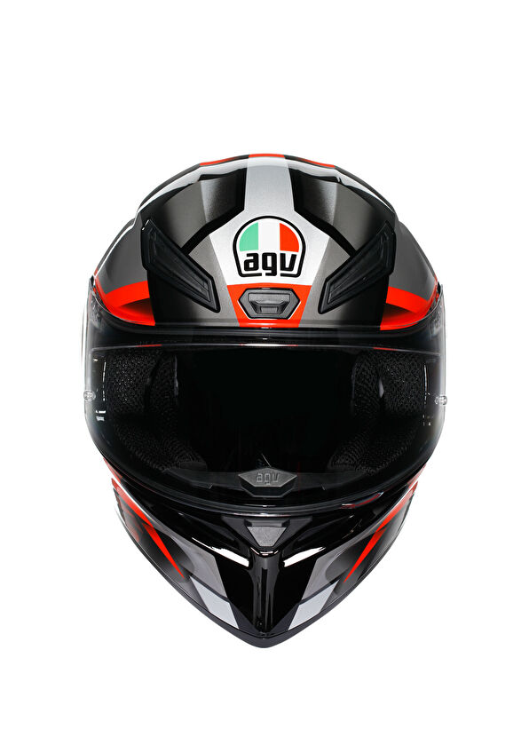 Agv K1 S E2206 Fastlap Black Grey Red Unisex Kapalı Motosiklet Kaskı - 2