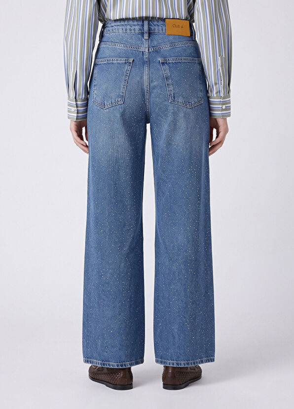 Beymen Club Blue Stone Embroidered Jeans - 4