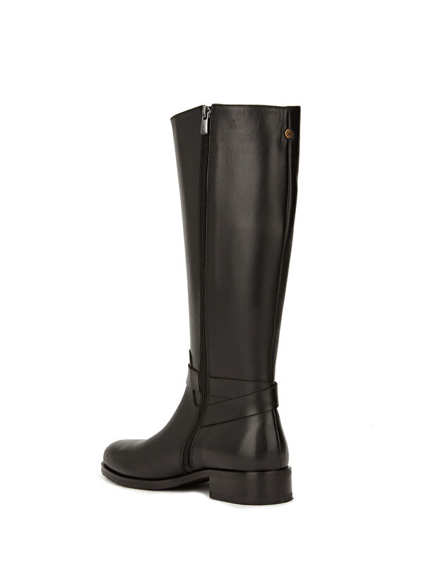 Siyah Kadın Deri Çizme - Görsel 3