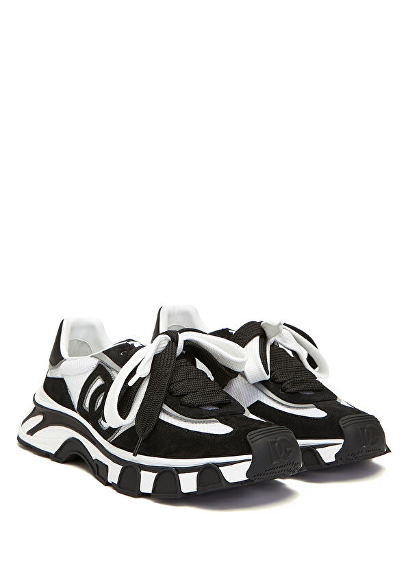 Dolce&Gabbana Country White Black Men's Leather Sneakers - 2