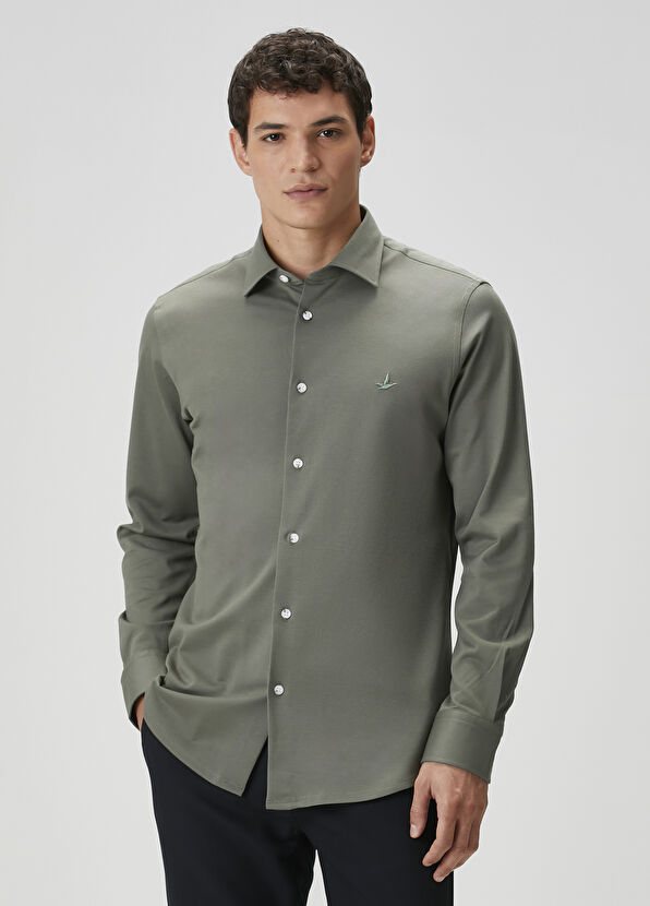 Beymen Club Slim Fit Çağla Örme Stretch Gömlek - 1
