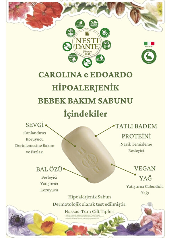 Nesti Dante Hipoalerjenik Vegan Bebek Bakım Sabunu 250 gr - 4