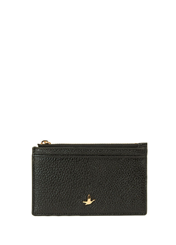Beymen Club Black Zippered Women's Leather Card Holder - 1