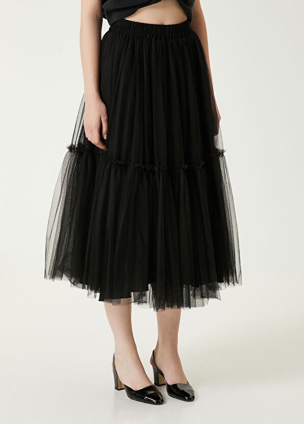Beymen Club Siyah Kabarık Tütü Etek - 4