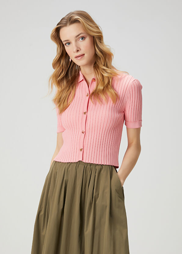 Beymen Club Pembe Ribli Polo Hırka - 3