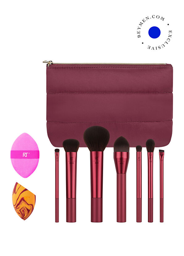 Real Techniques All Decked Out Mürdüm Makyaj Fırça ve Sünger Seti - 1