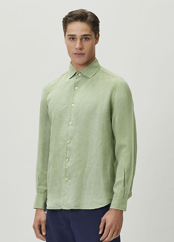 MC2 (Saint Barth) Raphael Green Linen Shirt - 3
