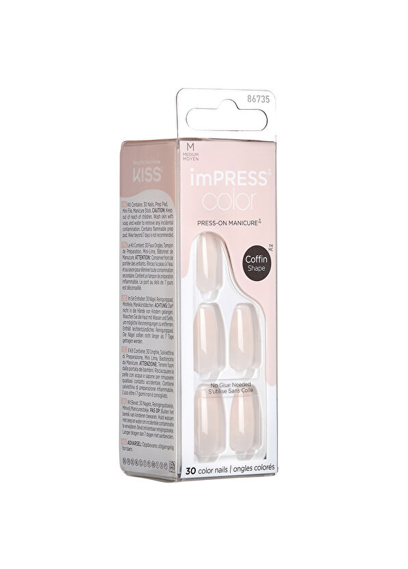 Impress Color Nude Self-Adhesive Long Fake Nail - 2