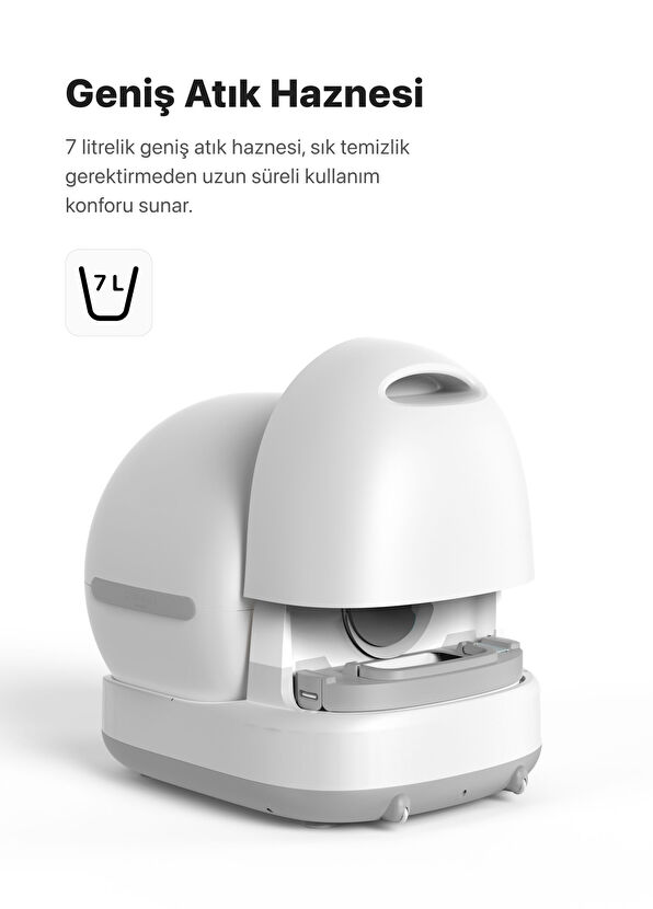 X8623 Kameralı Akıllı Otomatik Kedi Tuvaleti - Görsel 5