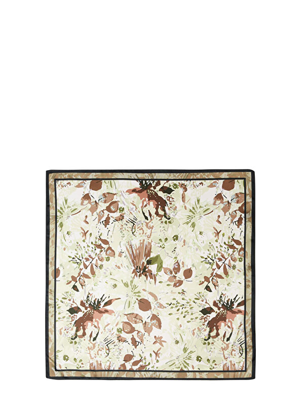 Beymen Club Çok Renkli Desenli Saten Fular - 2