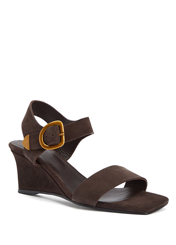 Beymen Club Brown Amorphous Buckles Women's Leather Sandals - 2