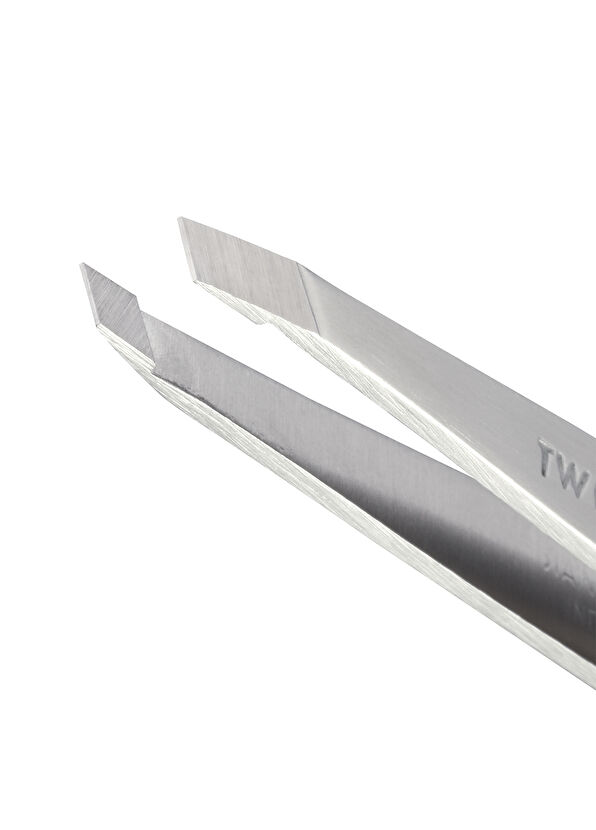 Tweezerman Silver Steel Tweezers with Curved Tips - 2