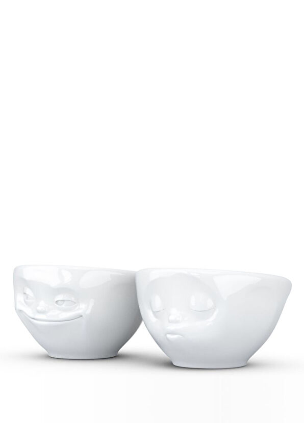 Tassen Grinning & Kissing Beyaz Porselen 2'li Kase Seti - 2