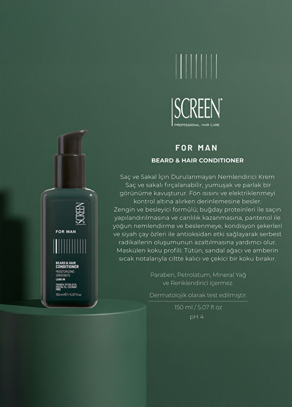 Screen Hair Care For Man Shine Hair and Beard Care Cream 150 ml - 2